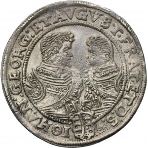 Germany, Electorate of Saxony, Christian II, Johann Georg I and August, Thaler Dresden 1610 HR