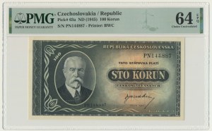 Czechoslovakia, 100 Korun (1945) - PMG 64 EPQ