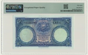 Latvia, 50 Latu 1934 - PMG 58 EPQ
