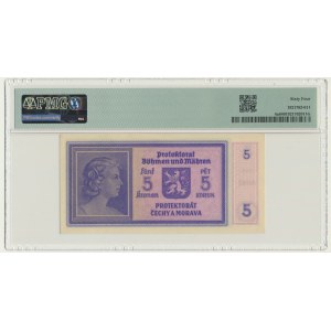 Bohemia and Moravia, 5 Korun 1940 - PMG 64