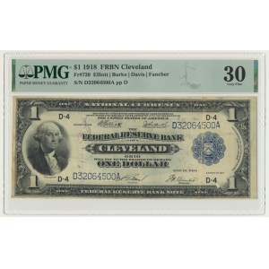 USA, Cleveland, 1 dolar 1918 - Elliott & Burke & Davis & Fancher - PMG 30