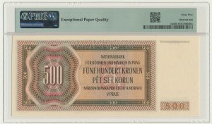 Bohemia and Moravia, 500 Korun 1942 - I issue - SPECIMEN - PMG 65 EPQ