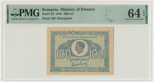 Romania, 100 Lei 1945 - PMG 64 EPQ