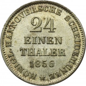 Allemagne, Royaume de Hanovre, George V, 1/24 Thaler Hanovre 1856 B - ex. Max Blaschegg