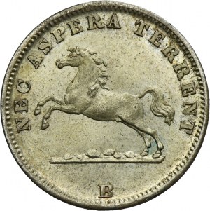 Allemagne, Royaume de Hanovre, George V, 1/24 Thaler Hanovre 1856 B - ex. Max Blaschegg