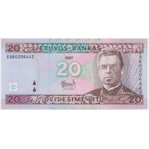 Lithuania, 20 Litu 1997