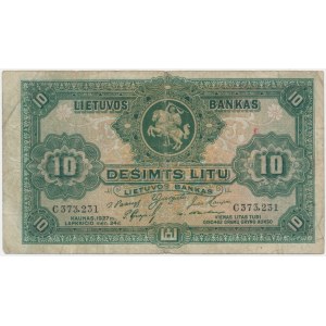 Lithuania, 10 Litu 1927