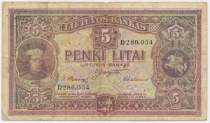 Lithuania, 5 Litai 1929