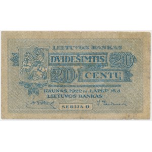 Lithuania, 20 Centu 1922