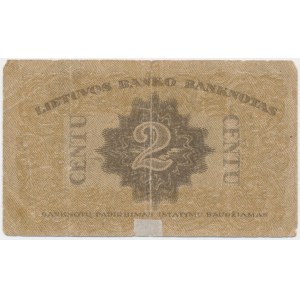 Lithuania, 2 Centu 1922