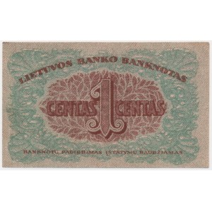 Lithuania, 1 Centas 1922