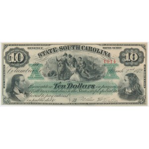USA, Confederate States America, South Carolina, 10 Dollars 1872
