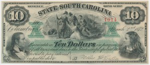 USA, Confederate States America, South Carolina, 10 Dollars 1872