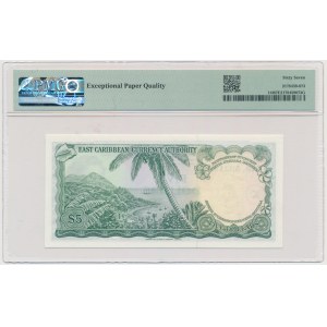 East Caribbean, 5 Dollars (1965) - PMG 67 EPQ