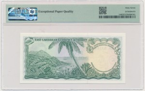 East Caribbean, 5 Dollars (1965) - PMG 67 EPQ