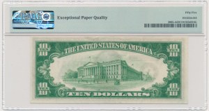 USA, Green Seal, Boston, 10 Dollars 1934 - Julian & Morgenthau - PMG 55 EPQ