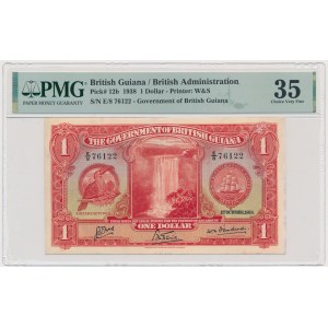 British Guiana, 1 dollar (1938) - PMG 35 - RARE