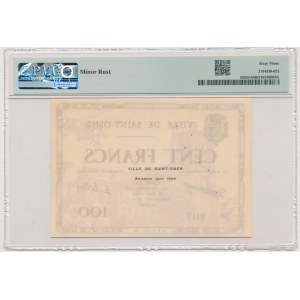 France, Ville de Saint-Omer, 100 Francs 1940 - PMG 63