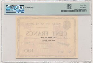 France, Ville de Saint-Omer, 100 Francs 1940 - PMG 63