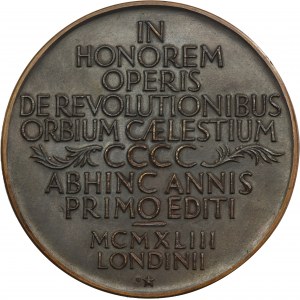 Medal Nicolaus Copernicus 1943 - VERY RARE, ex. Orest Paszkowycz