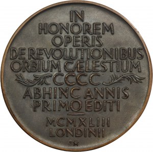 Médaille Nicolaus Copernicus 1943 - TRÈS RARE, ex. Orest Paszkowycz