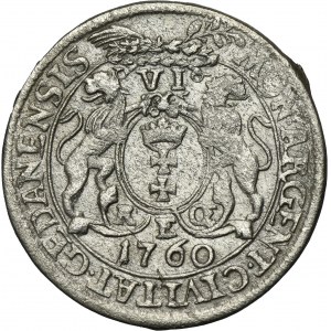 Augustus III of Poland, 6 Groschen Danzig 1760 REOE