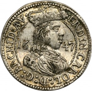 Austria, Ferdinand Carolus, 3 Kreuzer Hall 1647