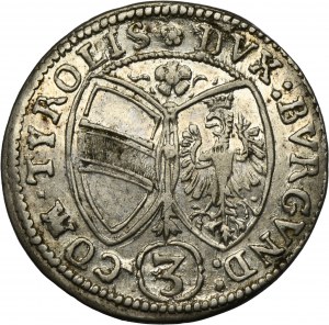 Austria, Ferdinand Carolus, 3 Kreuzer Hall 1647