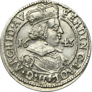 Austria, Ferdinand Karl, 3 Kreuzer Hall 1643