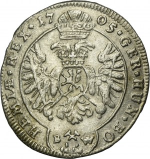 Austria, Joseph I, 3 Krajcary Kuttenberg 1705 BW