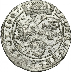 John II Casimir, 6 Groschen Bromberg 1667 TLB