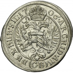 Silesia, Habsburg rule, Joseph I, 3 Kreuzer Brieg 1706 CB