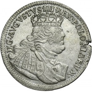 Augustus III of Poland, 6 Groschen Leipzig 1754 EC