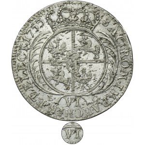 Augustus III of Poland, 6 Groschen Leipzig 1753 - RARE, denomination VI