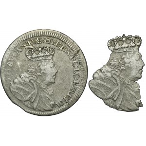 Augustus III of Poland, 6 Groschen Leipzig 1755 EC - RARE