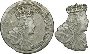 Augustus III of Poland, 6 Groschen Leipzig 1755 EC - RARE