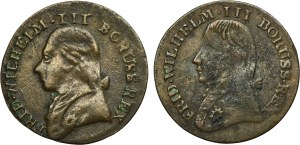 Set, Germany, Kingdom of Prussia, Friedrich Wilhelm III, 3 Groschen Berlin 1805-1806 (2 pcs.)