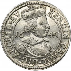 Austria, Ferdinand Karl, 3 Kreuzer Hall 1643