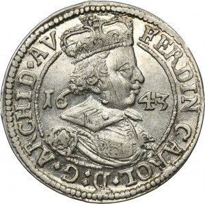 Austria, Ferdinand Karl, 3 Kreuzer Hall 1643