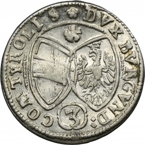 Austria, Ferdinand Karl, 3 Kreuzer Hall 1643