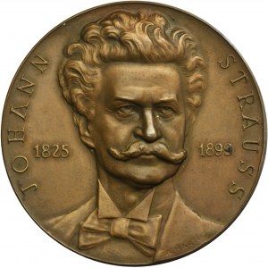 Austria, Medal 50th anniversary of the death of Johann Strauss 1949