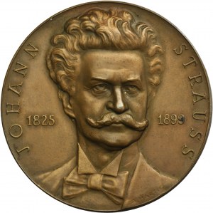 Austria, Medal 50th anniversary of the death of Johann Strauss 1949