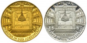 Set, Austria, Medal 30th anniversary of the death of Max Reinhardt 1973 (2 pcs.)