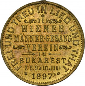 Austria, Medal of the Vienna Male Choir Society in Bucharest 1897