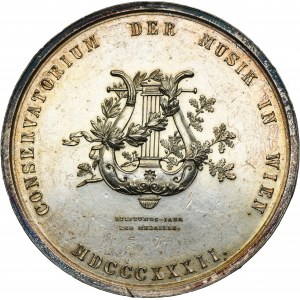 Austria, Medal on the occasion of the foundation of the Wien Conservatory of Music 1832