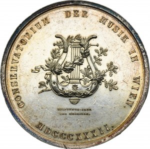 Austria, Medal on the occasion of the foundation of the Wien Conservatory of Music 1832