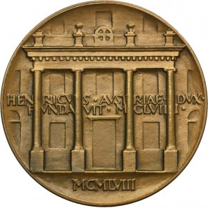 Austria, Medal 800th Anniversary of the Benedictine Abbey of Our Lady of Scots in Vienna 1958