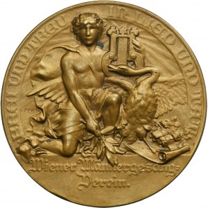 Austria, Medal 75-lecie Chóru Męskiego w Wiedniu 1918