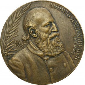 Austria, Medal on the Occasion of the Death of Ludwig Anzengruber