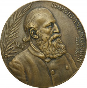 Autriche, Médaille à l'occasion du décès de Ludwig Anzengruber